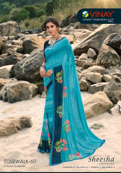 Starwalk 60 By Vinay Fancy Printed Saree Collection